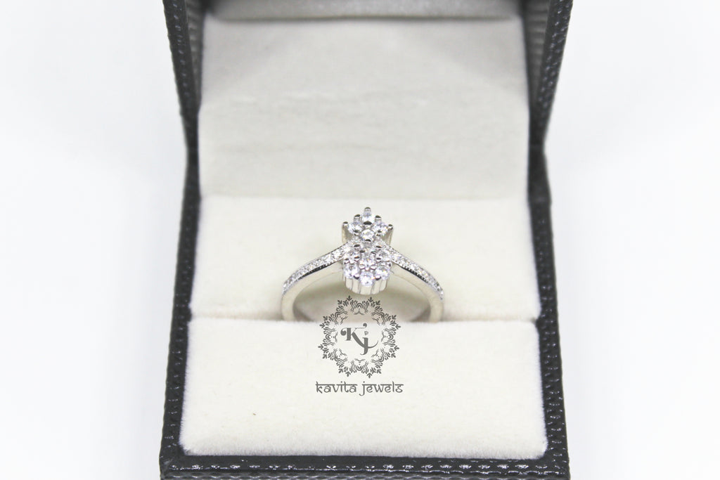 Stunning CZ Flower Ring