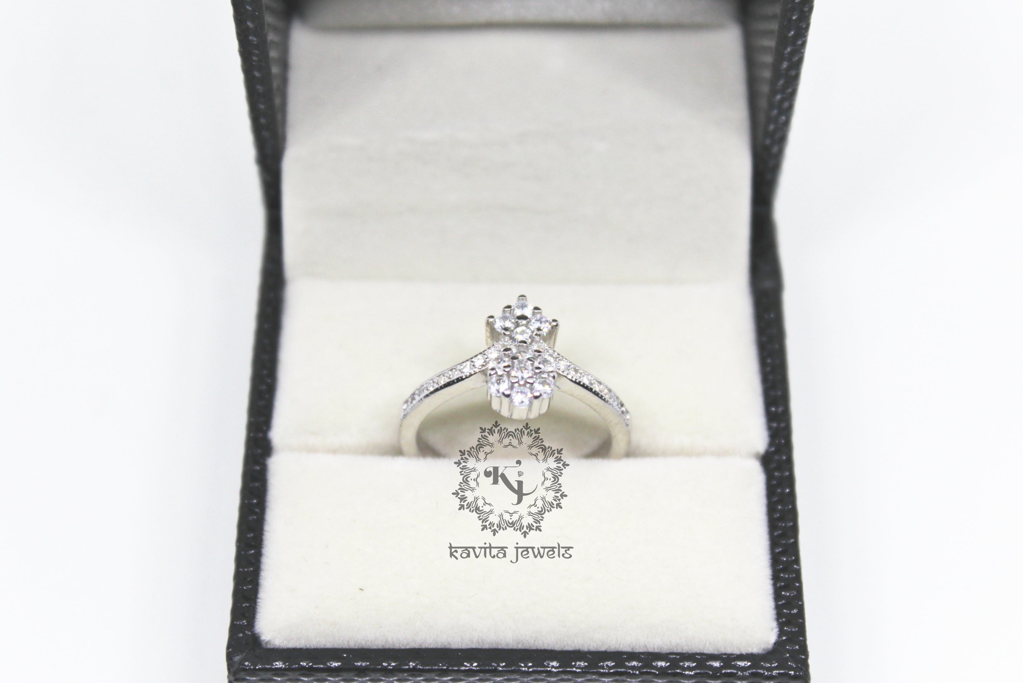 Stunning CZ Flower Ring