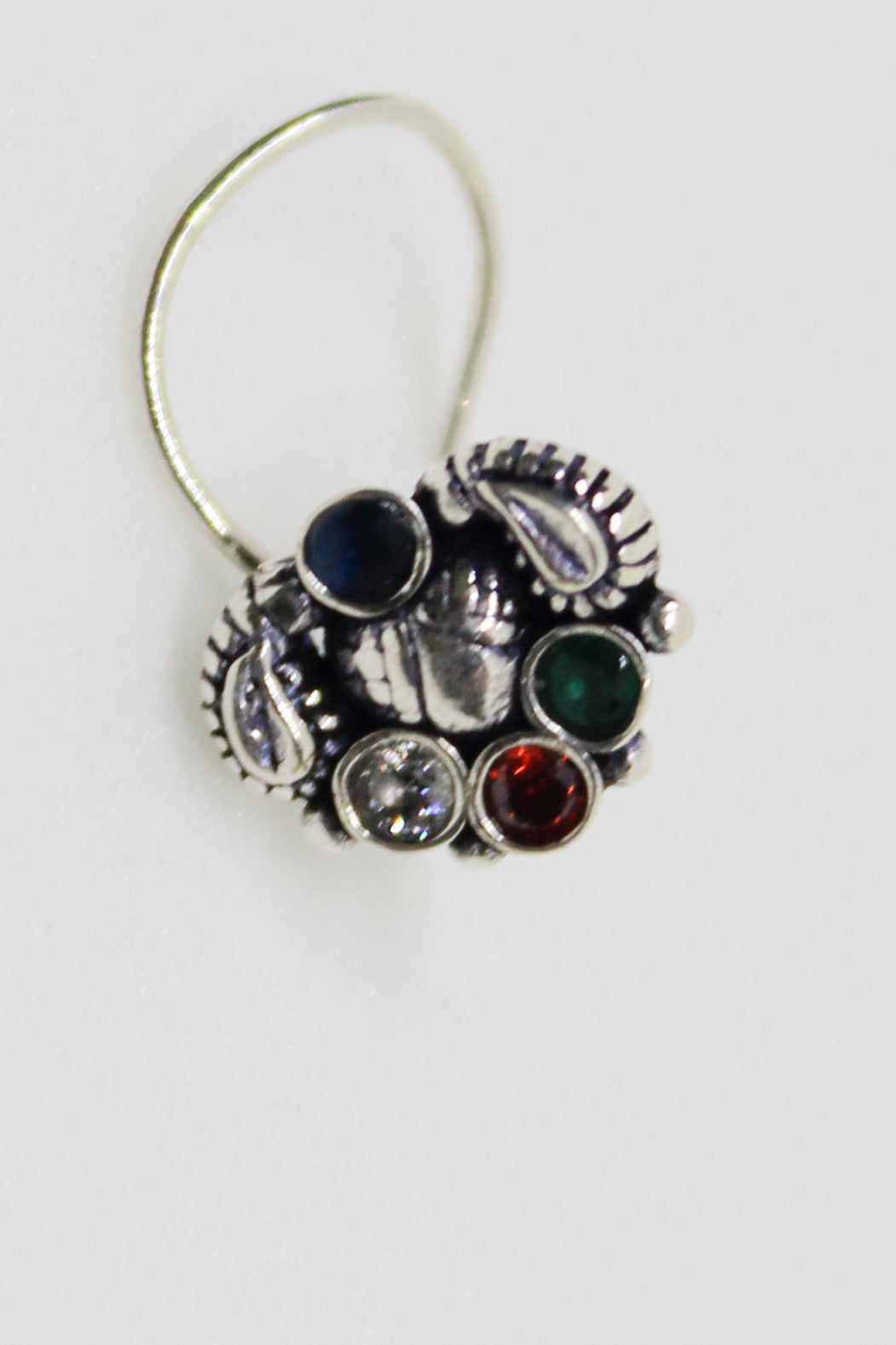 Amrapali Nose Pin Multicolor Stone
